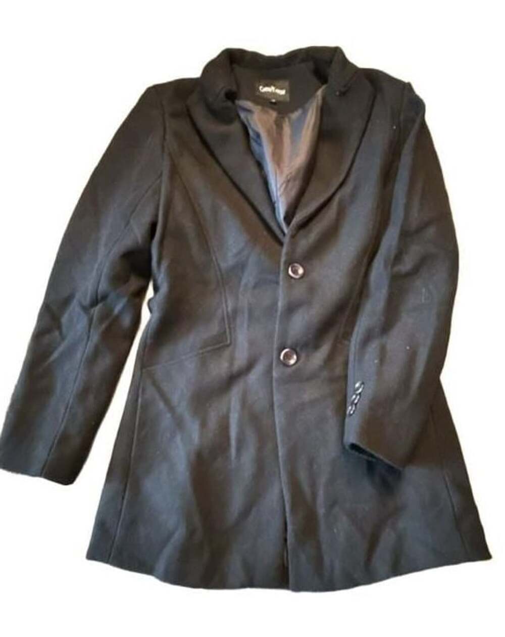 Chouyatou Wool Blend Coat Size XS Black Pea Jacket